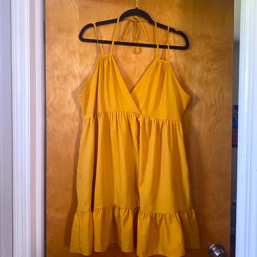 Mustard yellow Shein dress